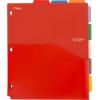 image:imageFive Star 8Tab Binder Pocket Dividers Plastic Tabbed Divider with Pocket 934 x 11 3Hole Punched 8 Count Assorted Colors 201590