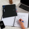 image:imageFive Star Advance Spiral Notebook  Study App 3 Subject 85 x 11 College Ruled Paper 150 Sheets Spiral Guard Movable Tabbed Dividers Prom Pink 820060RBlack