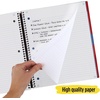 image:imageFive Star Advance Spiral Notebook  Study App 3 Subject 85 x 11 College Ruled Paper 150 Sheets Spiral Guard Movable Tabbed Dividers Prom Pink 820060RRedWhite