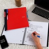 image:imageFive Star Advance Spiral Notebook  Study App 3 Subject 85 x 11 College Ruled Paper 150 Sheets Spiral Guard Movable Tabbed Dividers Prom Pink 820060RRedWhite