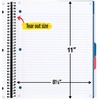 image:imageFive Star Advance Spiral Notebook  Study App 3 Subject 85 x 11 College Ruled Paper 150 Sheets Spiral Guard Movable Tabbed Dividers Prom Pink 820060RWhite