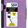 image:imageFive Star Advance Spiral Notebook  Study App 5 Subject 85 x 11 College Ruled Paper 200 Sheets Spiral Guard Movable Tabbed Dividers Prom Pink 820013RAmethyst Purple
