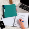 image:imageFive Star Advance Spiral Notebook  Study App 5 Subject 85 x 11 College Ruled Paper 200 Sheets Spiral Guard Movable Tabbed Dividers Prom Pink 820013RGreen