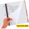image:imageFive Star Advance Spiral Notebook  Study App 5 Subject 85 x 11 College Ruled Paper 200 Sheets Spiral Guard Movable Tabbed Dividers Prom Pink 820013RGreen