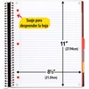 image:imageFive Star Advance Spiral Notebook  Study App 5 Subject 85 x 11 College Ruled Paper 200 Sheets Spiral Guard Movable Tabbed Dividers Prom Pink 820013RGreen