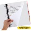image:imageFive Star Advance Spiral Notebook  Study App 5 Subject 85 x 11 College Ruled Paper 200 Sheets Spiral Guard Movable Tabbed Dividers Prom Pink 820013RWhite