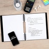 image:imageFive Star Reusable Spiral Notebook  Study App 9 x 11 Notebook with 60 College Ruled Sheets Black 820476AMinimalist