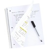image:imageFive Star Spiral Notebook  Study App 1 Subject Wide Ruled Paper 8 x 105 100 Sheets Fights Ink Bleed Water Resistant Cover Vivid Yellow 930010CJ1Black