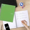 image:imageFive Star Spiral Notebook  Study App 1 Subject Wide Ruled Paper 8 x 105 100 Sheets Fights Ink Bleed Water Resistant Cover Vivid Yellow 930010CJ1Green