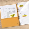 image:imageFive Star Spiral Notebook  Study App 1 Subject Wide Ruled Paper 8 x 105 100 Sheets Fights Ink Bleed Water Resistant Cover Vivid Yellow 930010CJ1Green