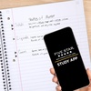 image:imageFive Star Spiral Notebook  Study App 1 Subject Wide Ruled Paper 8 x 105 100 Sheets Fights Ink Bleed Water Resistant Cover Vivid Yellow 930010CJ1Purple