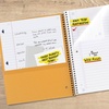 image:imageFive Star Spiral Notebook  Study App 1 Subject Wide Ruled Paper 8 x 105 100 Sheets Fights Ink Bleed Water Resistant Cover Vivid Yellow 930010CJ1Purple