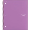 image:imageFive Star Spiral Notebook  Study App 1 Subject Wide Ruled Paper 8 x 105 100 Sheets Fights Ink Bleed Water Resistant Cover Vivid Yellow 930010CJ1Purple