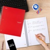 image:imageFive Star Spiral Notebook  Study App 1 Subject Wide Ruled Paper 8 x 105 100 Sheets Fights Ink Bleed Water Resistant Cover Vivid Yellow 930010CJ1Red