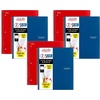 image:imageFive Star Spiral Notebook  Study App 5 Subject College Ruled Paper 11 x 812 200 Sheets Black amp Forest Green 2 Pack 820190Blue  Red