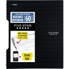 image:imageFive Star Reusable Spiral Notebook  Study App 9 x 11 Notebook with 60 College Ruled Sheets Black 820476AMinimalist