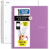 image:imageFive Star Spiral Notebook  Study App 1 Subject College Ruled Paper 812 x 11 100 Sheets White amp Amethyst Purple 2 Pack 820186White  Purple