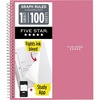 image:imageFive Star Spiral Notebook  Study App 1 Subject Graph Ruled Paper 812 x 11 100 Sheets Prom Pink 620000RProm Pink