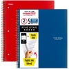 image:imageFive Star Spiral Notebook  Study App 5 Subject College Ruled Paper 11 x 812 200 Sheets Black amp Forest Green 2 Pack 820190Blue  Red