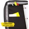 image:imageFive Star Zipper Binder 1 Inch 3Ring Binder with Round Rings CarryAll with Pockets and 4Tab Dividers 375 Sheet Capacity GreySeaglass 290920BBlackGray