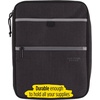 image:imageFive Star Zipper Binder 1 Inch 3Ring Binder with Round Rings CarryAll with Pockets and 4Tab Dividers 375 Sheet Capacity GreySeaglass 290920BBlackGray