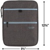 image:imageFive Star Zipper Binder 1 Inch 3Ring Binder with Round Rings CarryAll with Pockets and 4Tab Dividers 375 Sheet Capacity GreySeaglass 290920BGrayMint