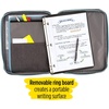 image:imageFive Star Zipper Binder 1 Inch 3Ring Binder with Round Rings CarryAll with Pockets and 4Tab Dividers 375 Sheet Capacity GreySeaglass 290920BGrayMint