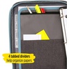 image:imageFive Star Zipper Binder 1 Inch 3Ring Binder with Round Rings CarryAll with Pockets and 4Tab Dividers 375 Sheet Capacity GreySeaglass 290920BGrayMint