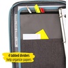 image:imageFive Star Zipper Binder 1 Inch 3Ring Binder with Round Rings CarryAll with Pockets and 4Tab Dividers 375 Sheet Capacity GreySeaglass 290920BGrayMint
