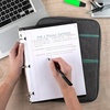 image:imageFive Star Zipper Binder 1 Inch 3Ring Binder with Round Rings CarryAll with Pockets and 4Tab Dividers 375 Sheet Capacity GreySeaglass 290920BGreySeaglass