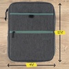 image:imageFive Star Zipper Binder 1 Inch 3Ring Binder with Round Rings CarryAll with Pockets and 4Tab Dividers 375 Sheet Capacity GreySeaglass 290920BGreySeaglass