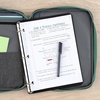 image:imageFive Star Zipper Binder 1 Inch 3Ring Binder with Round Rings CarryAll with Pockets and 4Tab Dividers 375 Sheet Capacity GreySeaglass 290920BGreySeaglass