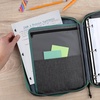 image:imageFive Star Zipper Binder 1 Inch 3Ring Binder with Round Rings CarryAll with Pockets and 4Tab Dividers 375 Sheet Capacity GreySeaglass 290920BGreySeaglass