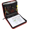 image:imageFive Star Zipper Binder 15 Inch ORings Case Organiser with 3Pocket Expanding File 500 Sheet Capacity Crimson Fade 280146KRed