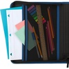 image:imageFive Star Zipper Binder 2 Inch 3Ring Xpanz Case Binder with Expansion Panel Removable Pencil Pouch 380 Sheet Capacity Black amp Blue 280109ABlack  Blue