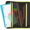 image:imageFive Star Zipper Binder 2 Inch 3Ring Xpanz Case Binder with Expansion Panel Removable Pencil Pouch 380 Sheet Capacity Black amp Blue 280109ASport Lime