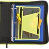image:imageFive Star Zipper Binder 2 Inch 3Ring Xpanz Case Binder with Expansion Panel Removable Pencil Pouch 380 Sheet Capacity Black amp Blue 280109ASport Lime