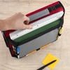 image:imageFive Star Zipper Binder 2 Inch ORings Case Organiser with Expansion Panel and 5Tab Expanding File Folder 580 Sheet Capacity Taffy Twist 290520LCrimson Fade
