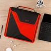 image:imageFive Star Zipper Binder 3Inch DRing Case Binder 850Sheet Capacity Multiple Pockets Front 5Tab Expanding File Removable Padded Case and Shoulder Strap Crimson Fade 292960KRedBlack