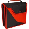 image:imageFive Star Zipper Binder 3Inch DRing Case Binder 850Sheet Capacity Multiple Pockets Front 5Tab Expanding File Removable Padded Case and Shoulder Strap Crimson Fade 292960KRedBlack