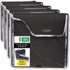 image:imageFive Star Zipper Binder 3Inch DRing Case Binder 850Sheet Capacity Multiple Pockets Front 5Tab Expanding File Removable Padded Case and Shoulder Strap Crimson Fade 292960KBlackGray