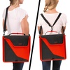 image:imageFive Star Zipper Binder 3Inch DRing Case Binder 850Sheet Capacity Multiple Pockets Front 5Tab Expanding File Removable Padded Case and Shoulder Strap Crimson Fade 292960KRedBlack