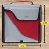 image:imageFive Star Zipper Binder 3Inch DRing Case Binder 850Sheet Capacity Multiple Pockets Front 5Tab Expanding File Removable Padded Case and Shoulder Strap Crimson Fade 292960KCrimson Fade