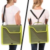 image:imageFive Star Zipper Binder 3Inch DRing Case Binder 850Sheet Capacity Multiple Pockets Front 5Tab Expanding File Removable Padded Case and Shoulder Strap Crimson Fade 292960KOliveCitrus