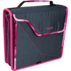 image:imageFive Star Zipper Binder 3Inch DRing Case Binder 850Sheet Capacity Multiple Pockets Front 5Tab Expanding File Removable Padded Case and Shoulder Strap Crimson Fade 292960KNavyPink