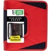 image:imageFive Star Zipper Binder 15 Inch ORings Case Organiser with 3Pocket Expanding File 500 Sheet Capacity Crimson Fade 280146KRed