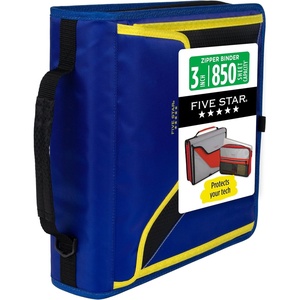 image:imageFive Star Zipper Binder 3Inch DRing Case Binder 850Sheet Capacity Multiple Pockets Front 5Tab Expanding File Removable Padded Case and Shoulder Strap Crimson Fade 292960KCosmic Blast