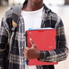 image:imageFive Star Flex Refillable Notebook  Study App 1 Inch ORings Binder with Pockets Tabs and Dividers 220 Sheet Capacity Includes 60 Sheets 85 x 11 College Ruled Paper Prom Pink 293260RFire Red