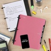 image:imageFive Star Flex Refillable Notebook  Study App 1 Inch ORings Binder with Pockets Tabs and Dividers 220 Sheet Capacity Includes 60 Sheets 85 x 11 College Ruled Paper Prom Pink 293280RProm Pink