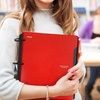 image:imageFive Star Flex Refillable Notebook  Study App 15 Inch ORings Binder with Pockets Tabs and Dividers 300 Sheet Capacity Includes 80 Sheets 85 x 11 College Ruled Paper Prom Pink 293240RFire Red
